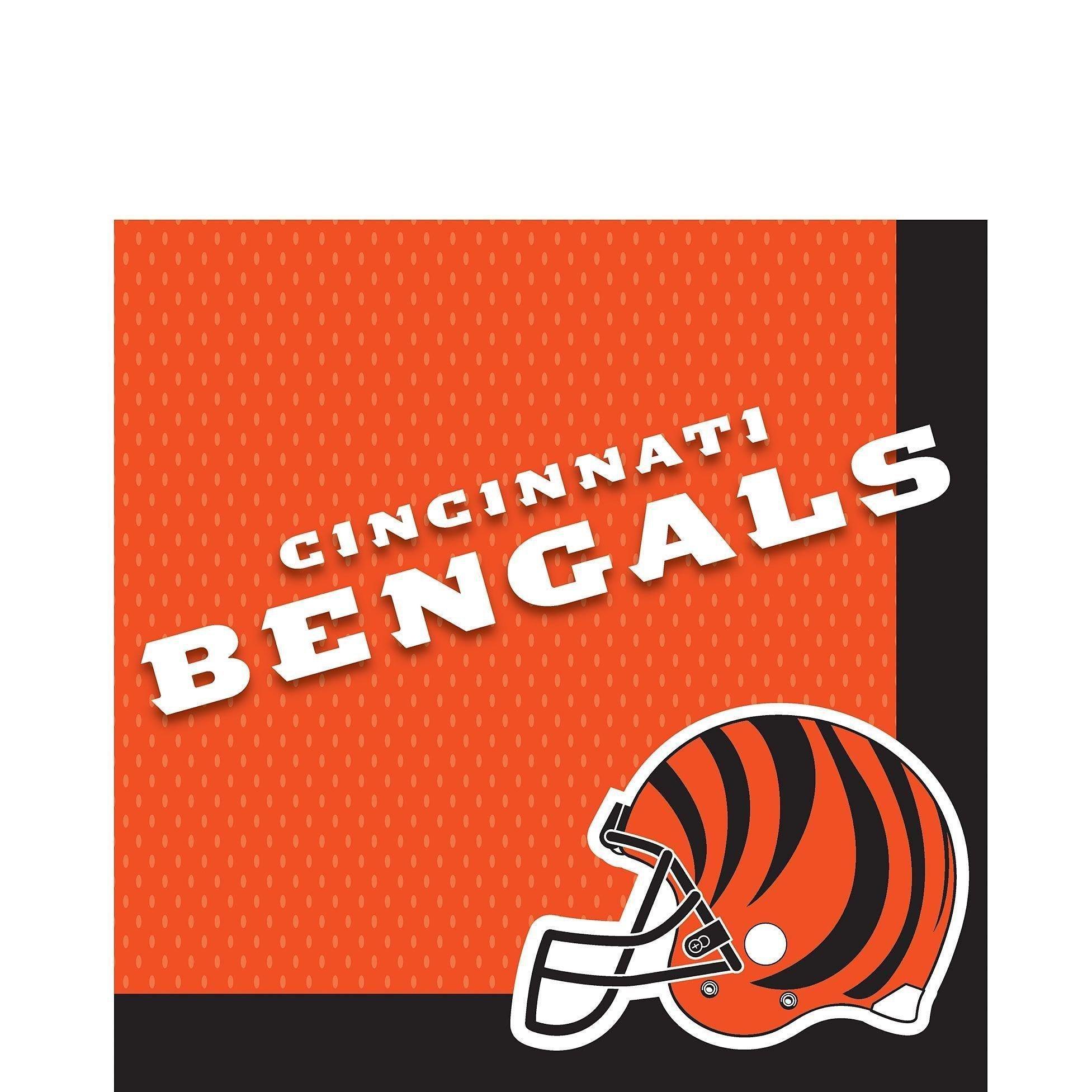 Cincinnati Bengals Party Supplies Pack for 18 Guests - Kit Includes Plates, Napkins, Table Cover, Cups, Cutlery, Serving Bowl, Banner Decoration & Centerpiece